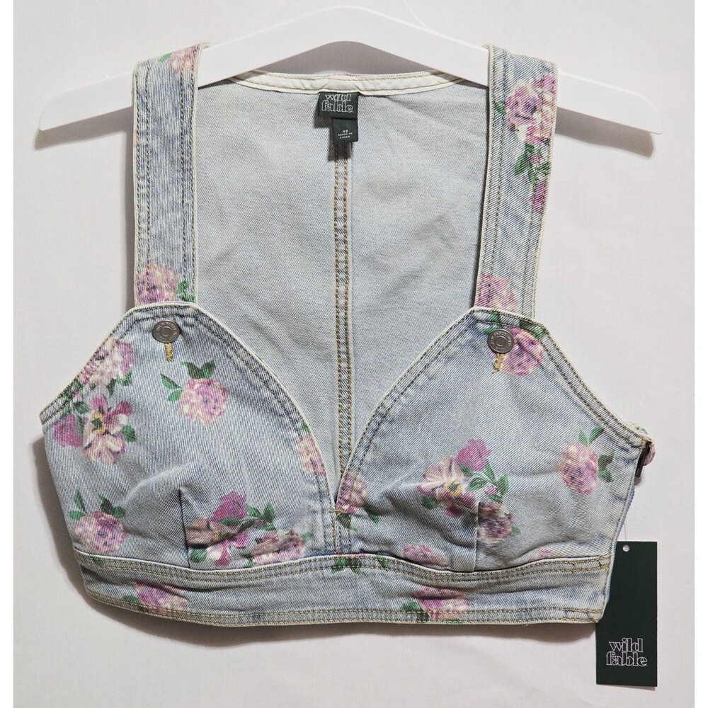 Wild Fable Denim Cropped Top NWT Size XS